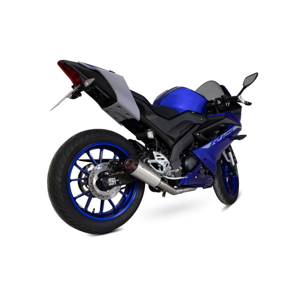 Scorpion Exhaust Yamaha YZF-R125 2021 - 2023 Red Power Full System Titanium Sleeve
